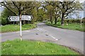Road junction at Dinedor in HR2 6PB