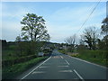 A495 at Llansantffraid-ym-Mechain village boundary in Llansantffraid Community