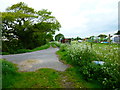 Footpath by allotments by Bilsham Road in BN18 0LF