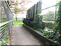 Path over sluice at Taverham Mill Fishery in NR8 6HU