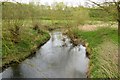 The River Ouzel from the footbridge in MK10 9TY