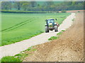 Tractor at work near Lee Farm in RG25 2NZ