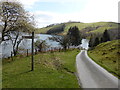 Glyndwr's Way above Llyn Clywedog Sailing Club in SY18 6NX