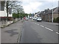 Looking up the Main Street in Hill of Beath in Fife in KY4 8FA