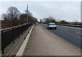 A606 Empingham Road crossing the A1 in PE9 2XS