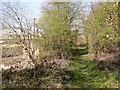 Footpath past the precast concrete factory, off Brookfoot Lane, Southowram in HD6 2RB