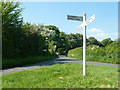 Country lane junction in OX29 9PL
