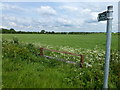 Footpath south of Water Newton in Water Newton