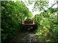 Tractor & trailer filling the byway from Eastcott Common in SN10 4PL