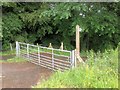 Gate and Signpost on Path to Yarrow Valley in PR7 3FJ