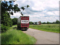 Lorry in layby beside the A47 road in NR19 2HR