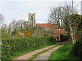 Church of St Peter from Church Lane in NR12 8UY