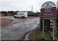 Preferred lies notice at the entrance to Raglan Parc Golf Club in NP15 2EY