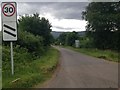 Speed limit signs approaching Lochaline in PA80 5LQ