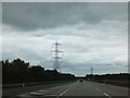 Pylons beside the A12 south-east of Chelmsford in CM2 7TJ