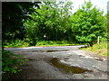 Footpath crosses Keens Lane in GU3 3JZ