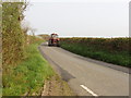 Tractor on Tackbear Road, Cornwall in EX23 0HH