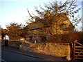 Barne's Farmhouse, Tithebarn Lane, Melling, in strong evening sunlight. in L31 1LD