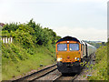 Freight train passing through Seaham Railway Station in SR7 8AA
