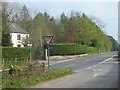 Road junction, leaving Gwehelog in NP15 1DR