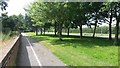 Cycle path and trees beside Simonsway in M22 5HF