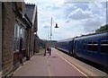 Departing Train at Shirebrook Railway Station in NG20 8SZ