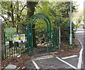 NE entrance to Cwmdonkin Park, Swansea in SA2 0TW
