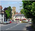 Pontesbury - Red Lion Inn and St Georges Church in SY5 0UE