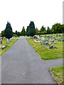 Looking west across Alton Cemetery in GU34 2JD