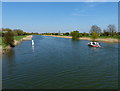 Water taxi heading along the Coronation Channel in PE12 6NB