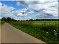 Line of poles crossing lane north of Penn Croft Farm in GU10 5QA