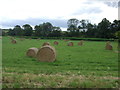 Grassland with bales in PE8 6XY