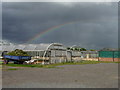 Rainbow on a summer's day, New Inn Lane Nurseries in WR11 8UH