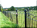 Paddock railings with footpath gate in RG29 1TR