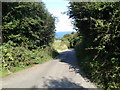 Steep lane down into Boscastle in PL35 0BQ