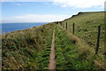 The coastal path below Ling Hill in YO22 4JZ