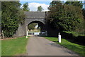 Disused railway bridge on the path to Bedford Road in SG17 5DR