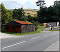Rusty roadside building in Tylagwyn in CF32 8NY