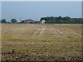 Stubble field and Sandygate Farm, Quadring in PE11 4RE
