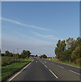 A10 approaching the junction with Hale Fen (Camel Drove) & Camel Road in CB6 1ES