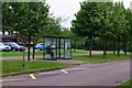 Bus shelter in Dulverton Drive, Furzton, Milton Keynes in MK4 1LB