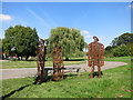 Iron Sculptures in Central Park in RM3 9RD