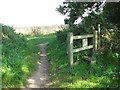 Redundant stile beside footpath in NR13 6EX