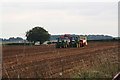 Matching tractors behind Rothwell Stockgarth in LN7 6AU