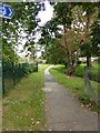 Footpath to the retail park, off Honicknowle Lane in PL5 2NB