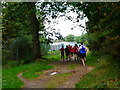 Runners on bridleway approach barracks in GU17 9JT