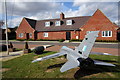 Model plane in front of the Air Cadets building in MK42 0UR