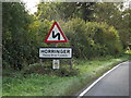 Horringer Village Name sign in IP33 2EG