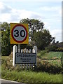 Chedburgh Village Name sign in IP29 4US