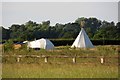 Tents in a field near Longcot in SN7 7TE